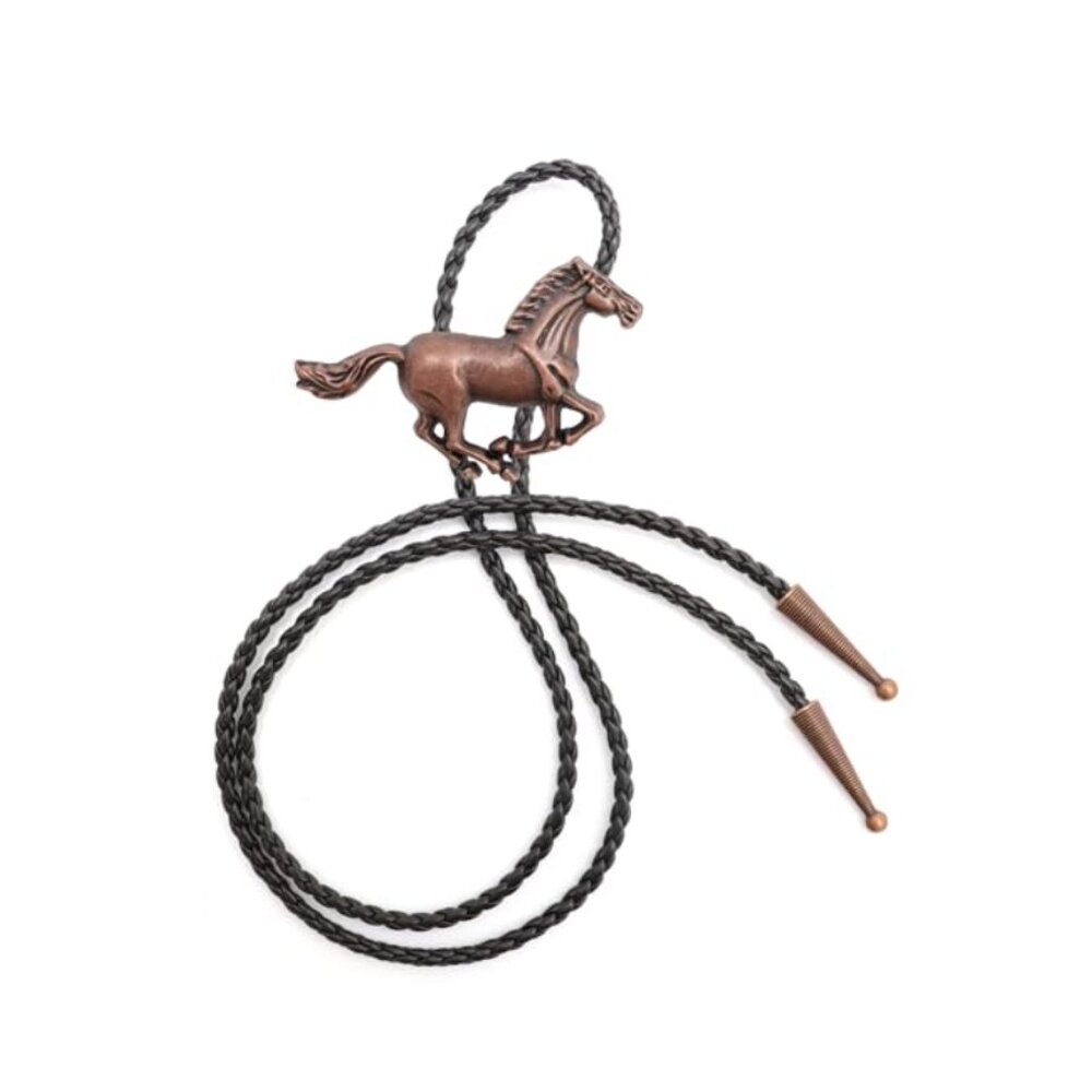 Copper Horse Vintage Native American Western Bolo Tie - Picture 3 of 5